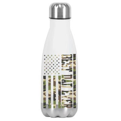 Best Dad Ever Army Flag Stainless Steel Insulated Water Bottle