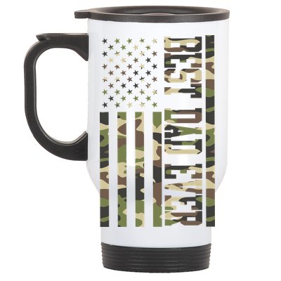 Best Dad Ever Army Flag Stainless Steel Travel Mug