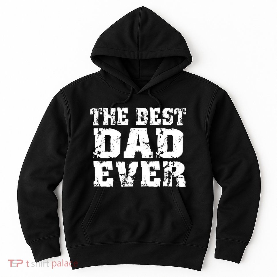 Best Dad Ever Block Logo Hoodie