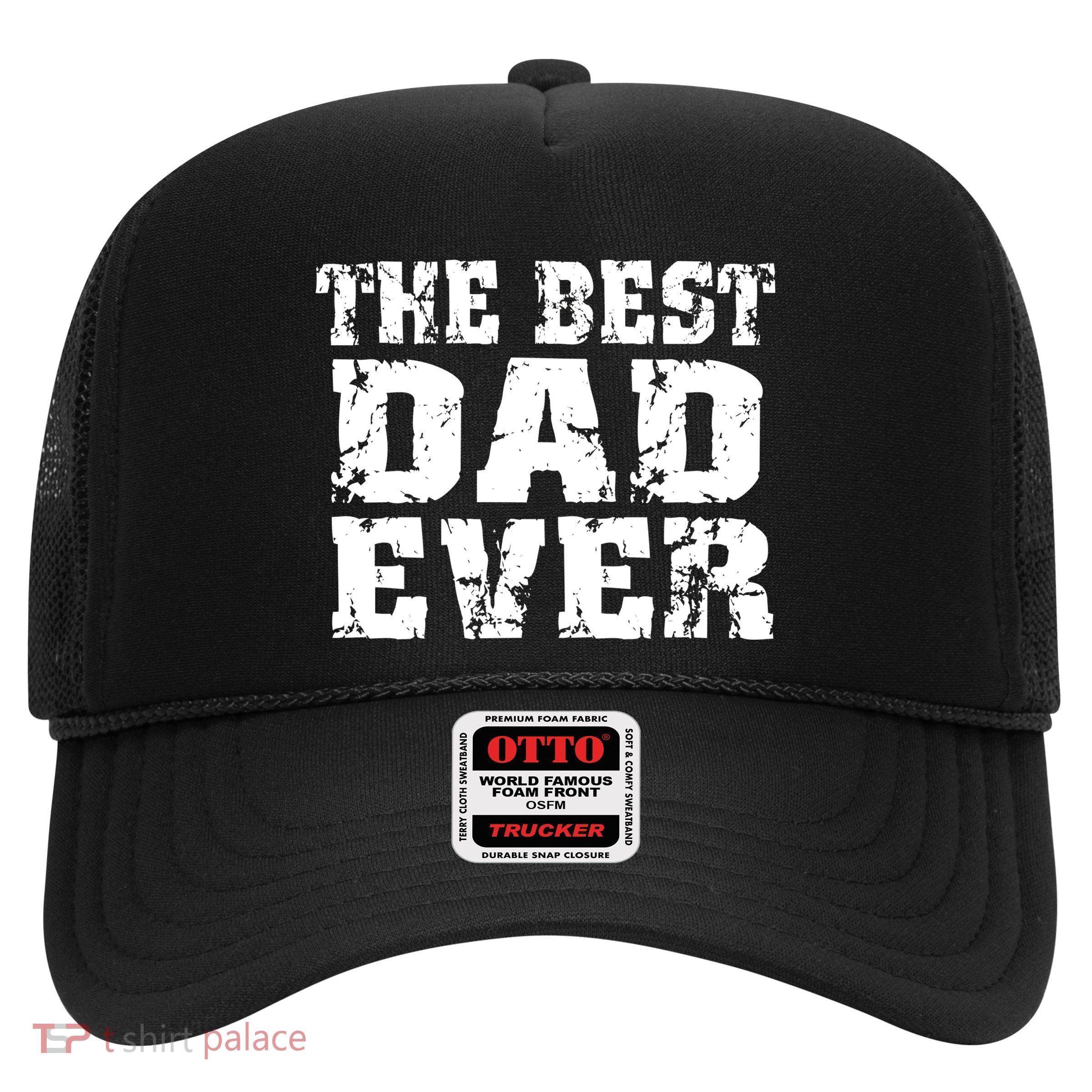 Best Dad Ever Block Logo Trucker Hat