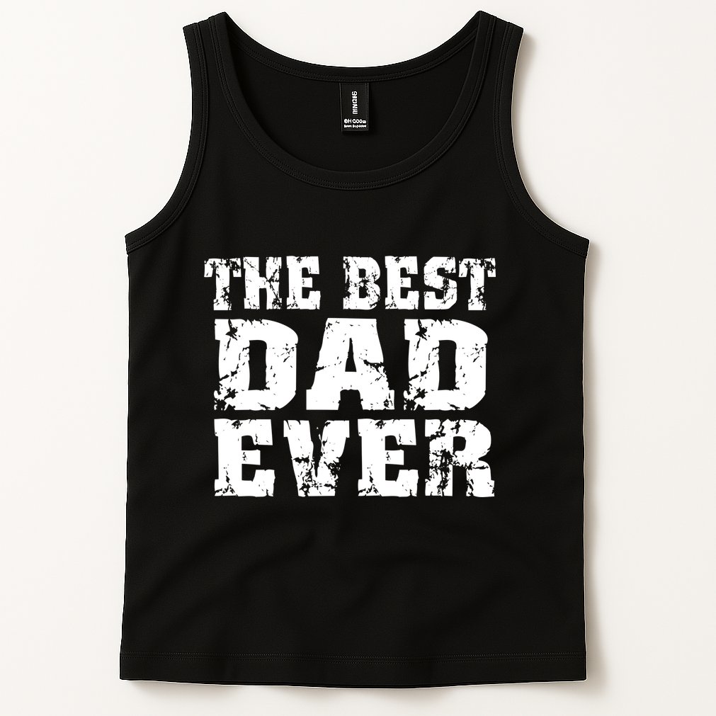 Best Dad Ever Block Logo Tank Top