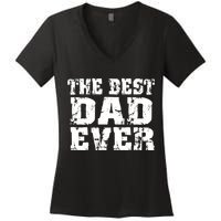 Best Dad Ever Block Logo Women's V-Neck T-Shirt