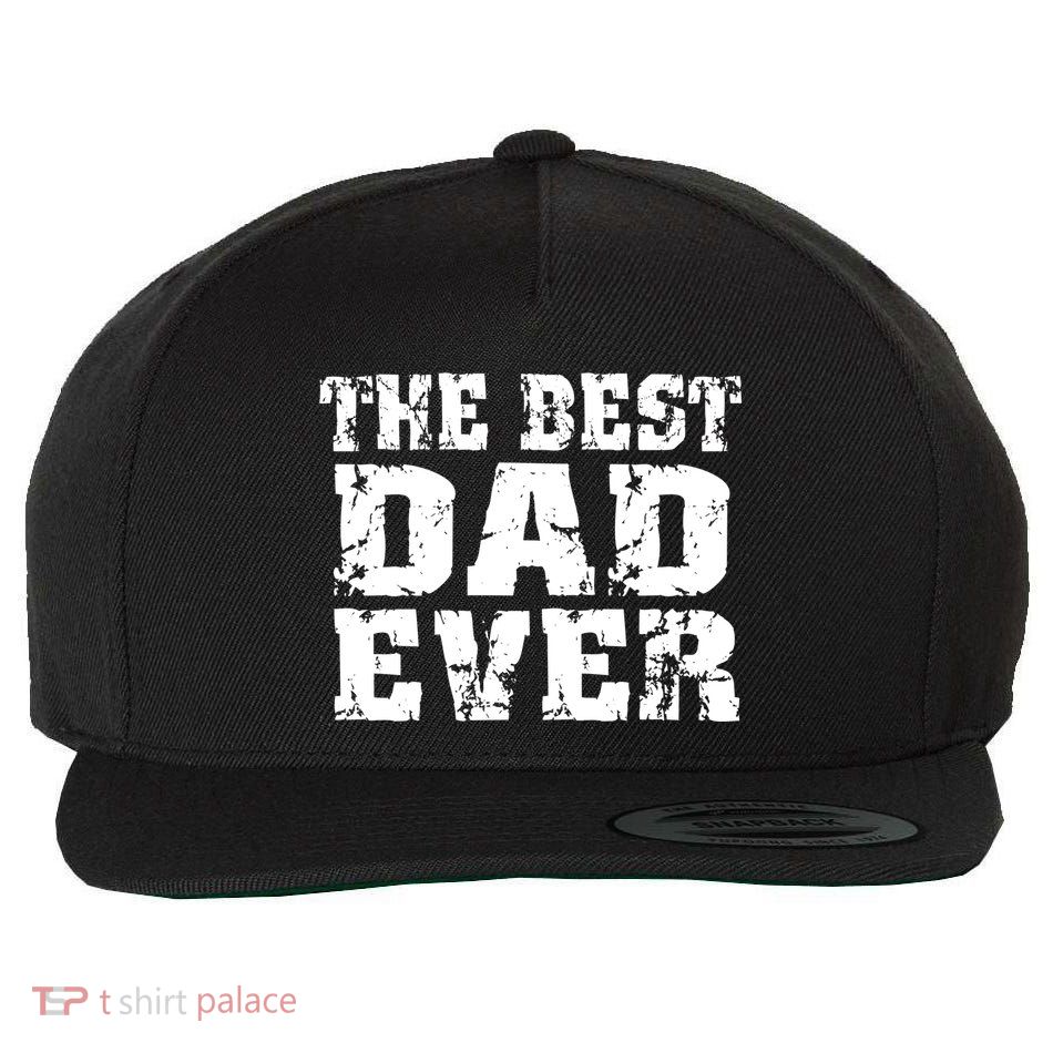 Best Dad Ever Block Logo Wool Snapback Cap