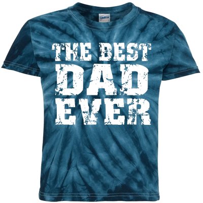 Best Dad Ever Block Logo Kids Tie-Dye T-Shirt