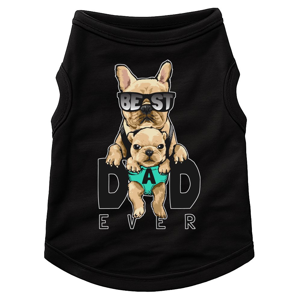 Best Dad Ever Cute Funny Dog Pug Dad Doggie Tank
