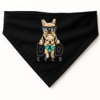 Best Dad Ever Cute Funny Dog Pug Dad USA-Made Doggie Bandana