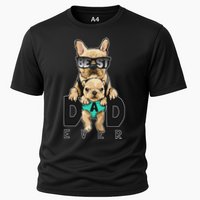 Best Dad Ever Cute Funny Dog Pug Dad Cooling Performance Crew T-Shirt