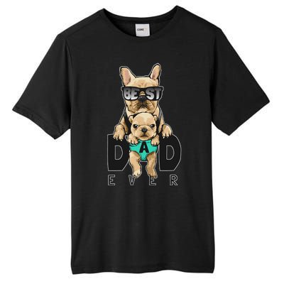 Best Dad Ever Cute Funny Dog Pug Dad Tall Fusion ChromaSoft Performance T-Shirt