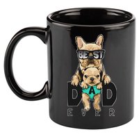 Best Dad Ever Cute Funny Dog Pug Dad 11oz C Handle Ceramic Mug