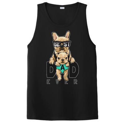 Best Dad Ever Cute Funny Dog Pug Dad PosiCharge Competitor Tank