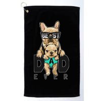 Best Dad Ever Cute Funny Dog Pug Dad Golf Towel