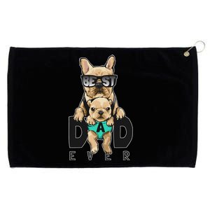 Best Dad Ever Cute Funny Dog Pug Dad Grommeted Golf Towel