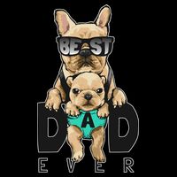 Best Dad Ever Cute Funny Dog Pug Dad Women's Knotted Racerback Tank
