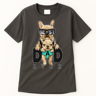 Best Dad Ever Cute Funny Dog Pug Dad Tall T-Shirt