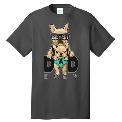 Best Dad Ever Cute Funny Dog Pug Dad Tall T-Shirt