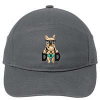 Best Dad Ever Cute Funny Dog Pug Dad 7-Panel Snapback Hat