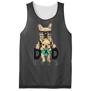 Best Dad Ever Cute Funny Dog Pug Dad Mesh Reversible Basketball Jersey Tank