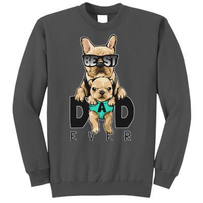 Best Dad Ever Cute Funny Dog Pug Dad Tall Sweatshirt