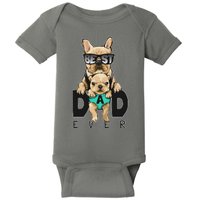 Best Dad Ever Cute Funny Dog Pug Dad Baby Bodysuit