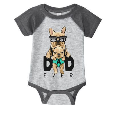 Best Dad Ever Cute Funny Dog Pug Dad Infant Baby Jersey Bodysuit