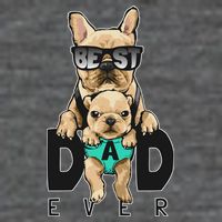 Best Dad Ever Cute Funny Dog Pug Dad Womens T-Shirt