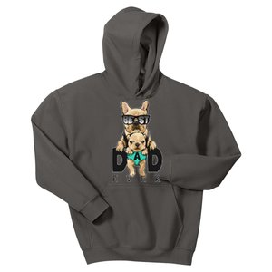 Best Dad Ever Cute Funny Dog Pug Dad Kids Hoodie