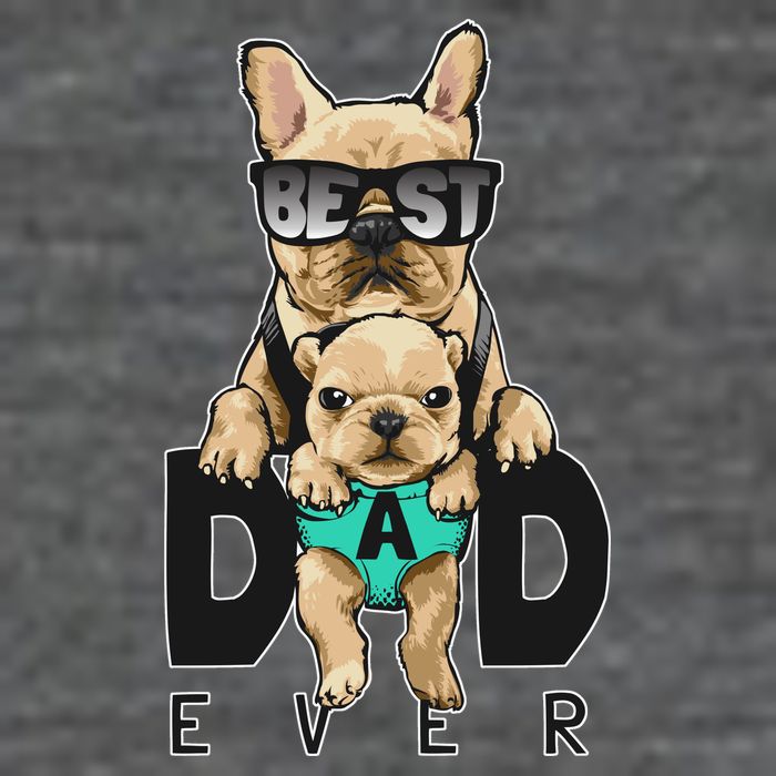 Best Dad Ever Cute Funny Dog Pug Dad Kids T-Shirt