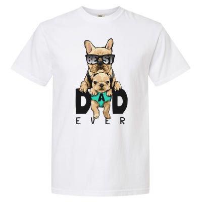 Best Dad Ever Cute Funny Dog Pug Dad Garment-Dyed Heavyweight T-Shirt