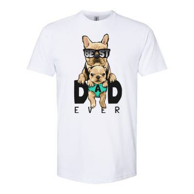 Best Dad Ever Cute Funny Dog Pug Dad Softstyle CVC T-Shirt