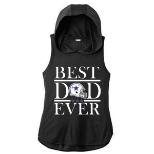 Best Dad Ever Dallas Football Ladies PosiCharge Tri-Blend Wicking Draft Hoodie Tank