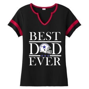 Best Dad Ever Dallas Football Ladies Halftime Notch Neck Tee