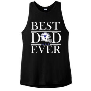 Best Dad Ever Dallas Football Ladies PosiCharge Tri-Blend Wicking Tank