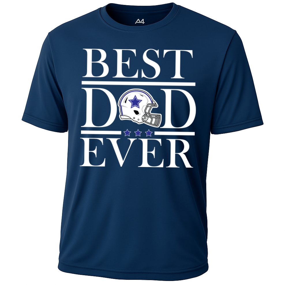 Best Dad Ever Dallas Football Cooling Performance Crew T-Shirt