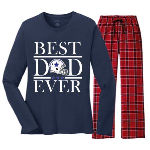 Best Dad Ever Dallas Football Women's Long Sleeve Flannel Pajama Set 