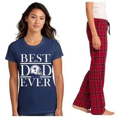 Best Dad Ever Dallas Football Women's Flannel Pajama Set