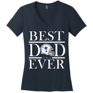 Best Dad Ever Dallas Football Women's V-Neck T-Shirt