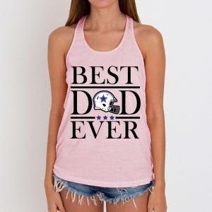 Best Dad Ever Dallas Football Women's Knotted Racerback Tank