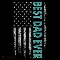 Best Dad Ever Distressed USA American Flag T-Shirt