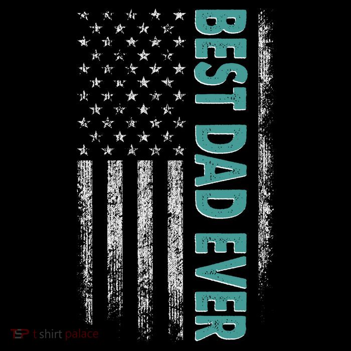 Best Dad Ever Distressed USA American Flag Premium T-Shirt