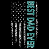 Best Dad Ever Distressed USA American Flag Womens Tank Top