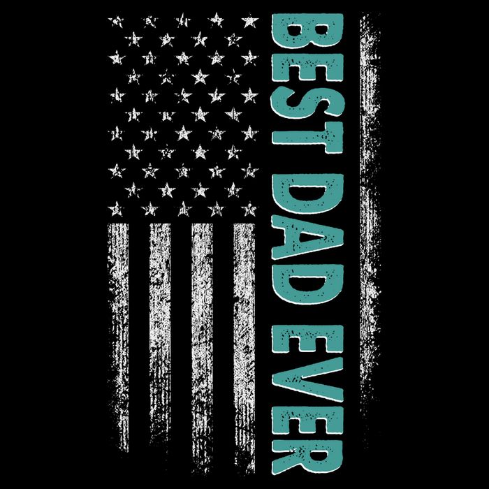 Best Dad Ever Distressed USA American Flag Womens Tank Top