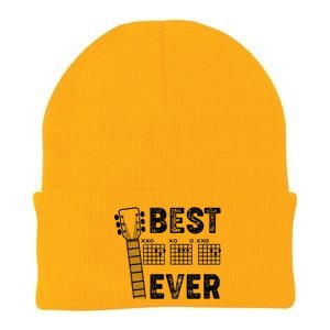 Best Dad Ever Musical Guitar Chords Knit Cap Winter Beanie