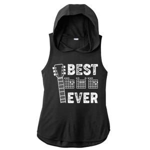 Best Dad Ever Musical Guitar Chords Ladies PosiCharge Tri-Blend Wicking Draft Hoodie Tank