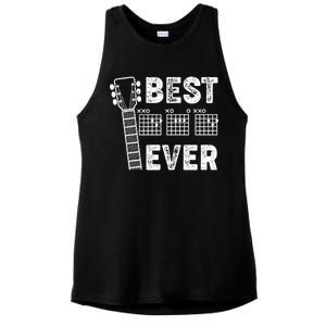 Best Dad Ever Musical Guitar Chords Ladies PosiCharge Tri-Blend Wicking Tank