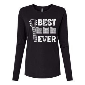 Best Dad Ever Musical Guitar Chords Womens Cotton Relaxed Long Sleeve T-Shirt