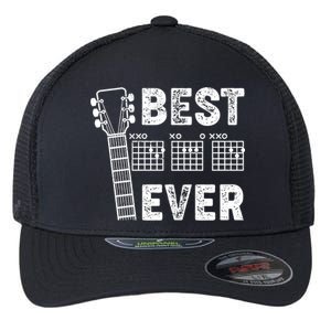 Best Dad Ever Musical Guitar Chords Flexfit Unipanel Trucker Cap