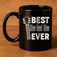 Best Dad Ever Musical Guitar Chords 11oz C Handle Ceramic Mug