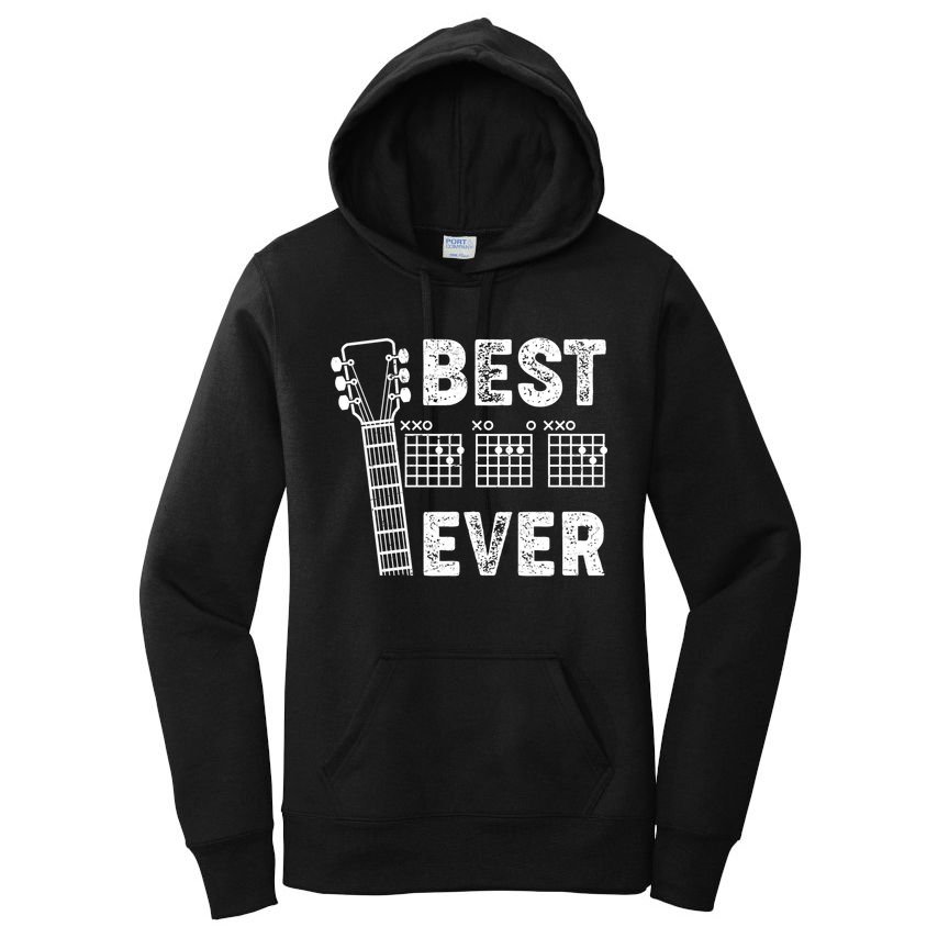 Best Dad Ever Musical Guitar Chords Women's Pullover Hoodie