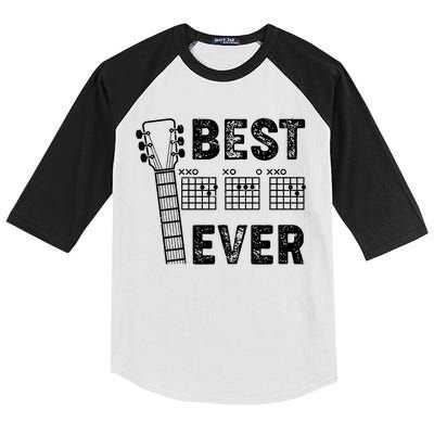 Best Dad Ever Musical Guitar Chords Kids Colorblock Raglan Jersey