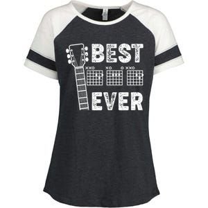 Best Dad Ever Musical Guitar Chords Enza Ladies Jersey Colorblock Tee